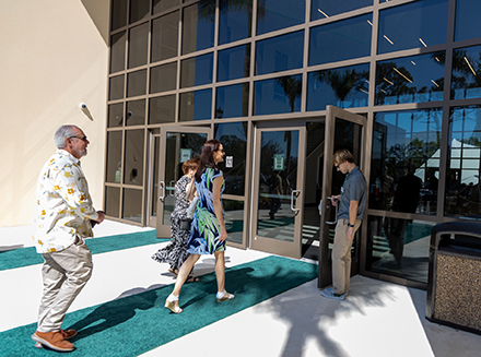 Brunch on the Bay guests enter Student Center