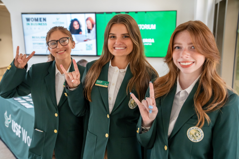 USF Ambassadors in their iconic green jackets
